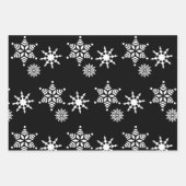 Kerstzwart-wit patroon inpakpapier vel (Voorkant 2)