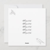 kerstzwarte goudbloem feestdagenkaart (Achterkant)