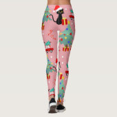 Kerstzwarte kat leggings (Achterkant)