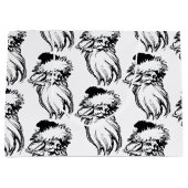 Kerstzwarte  kerstman groot cadeauzakje (Voorkant)