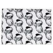 Kerstzwarte  kerstman groot cadeauzakje (Achterkant)