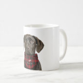 Kerstzwarte lab Holiday Dog Koffiemok (Voorkant rechts)