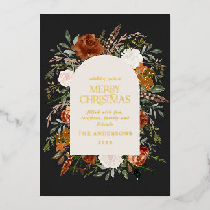 Kerstzwarte niet-fotoelegante vlek folie feestdagenkaart