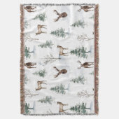 Kertsherten winterpatroon bos deken (Voorkant Verticaal)