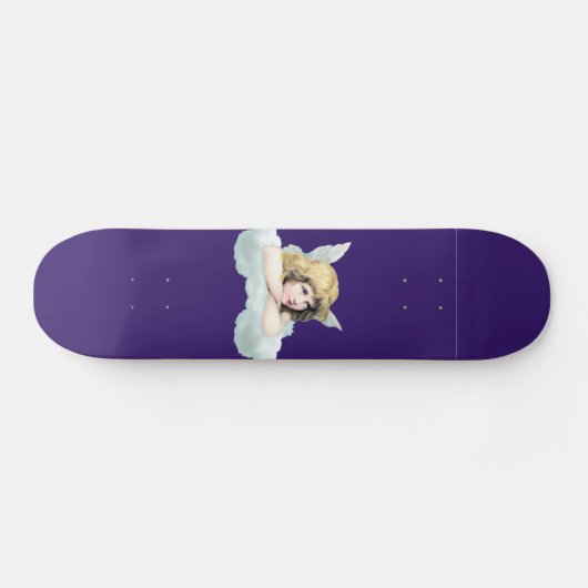  kerubengel op een wolk skateboard (Horizontaal)