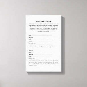 Keshe Wereldvredesverdrag op doek Canvas Afdruk