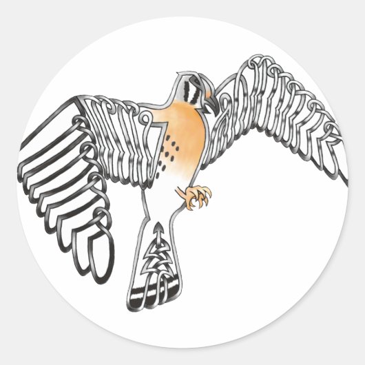 Kestrel Ronde Sticker (Voorkant)