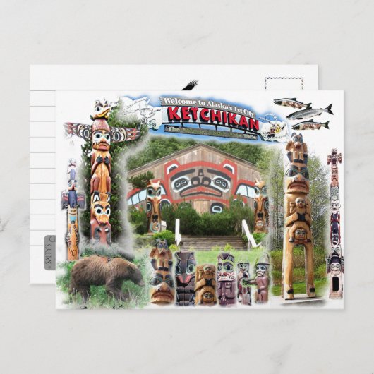 KETCHIKAN, ALASKA - Briefkaart (Voorkant / Achterkant)