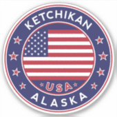 Ketchikan Alaska, Ketchikan Sticker (Voorkant)