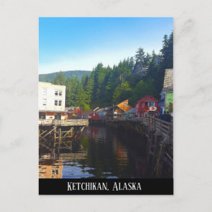 Ketchikan Alaska Stad Water Landschap Briefkaart