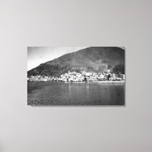 Ketchikan, Alaska van de aanrijdende foto van het Canvas Afdruk