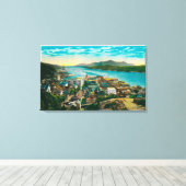 Ketchikan, Uitzicht van de stad Alaska - Eerste st Canvas Afdruk (Insitu (Houten vloer))