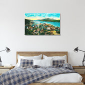 Ketchikan, Uitzicht van de stad Alaska - Eerste st Canvas Afdruk (Insitu (Slaapkamer))