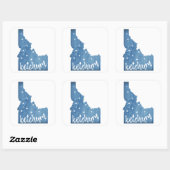 Ketchum Idaho houtnerf Vierkante Sticker (Vel)