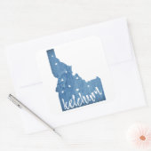 Ketchum Idaho houtnerf Vierkante Sticker (Envelop)