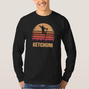 Ketchum Idaho Skier Id Skiing 80s Retro Sk T-shirt
