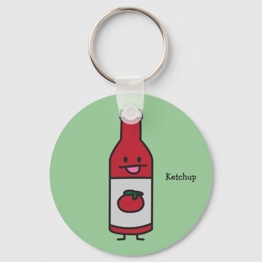 Ketchup Bottle Tomato Sauce Table condition fancy Sleutelhanger (Voorkant)