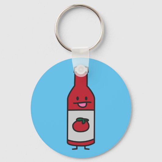 Ketchup Bottle Tomato Sauce Table condition fancy Sleutelhanger (Voorkant)