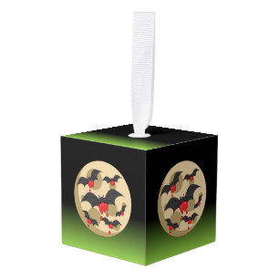 Ketchup Eater Vampire Bats Kubus Ornament