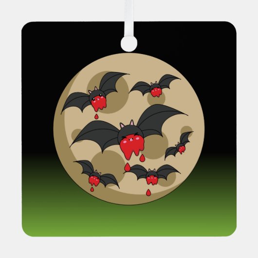 Ketchup Eater Vampire Bats Metalen Ornament (Voorkant)