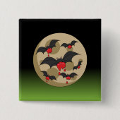Ketchup Eater Vampire Bats Vierkante Button 5,1 Cm (Voorkant)