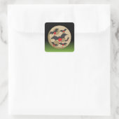Ketchup Eater Vampire Bats Vierkante Sticker (Tas)