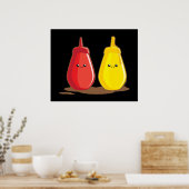 Ketchup en Mustard Poster (Keuken)