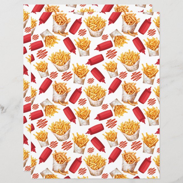 Ketchup & Frans plakboek papier (Voorkant / Achterkant)