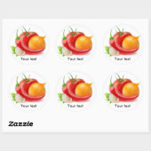 Ketchup ingrediënten ronde sticker (Vel)