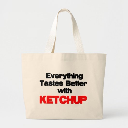 KETCHUP LOVER GROTE TOTE BAG (Voorkant)