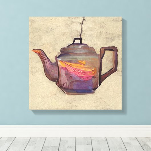 ketel canvas afdruk (Insitu (Houten vloer))