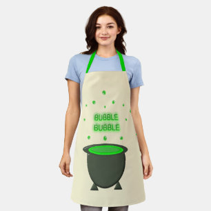 Ketel en Borrelende Groene Brouwsel Halloween Schort