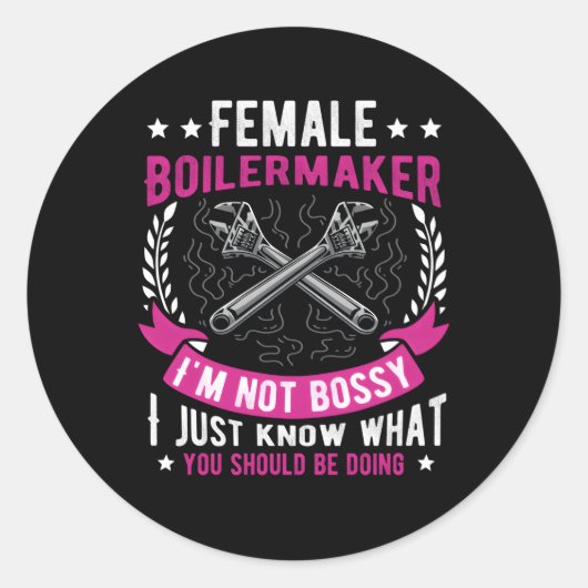 Ketelmaker Boilermaker Union Boilermaker Ronde Sticker (Voorkant)