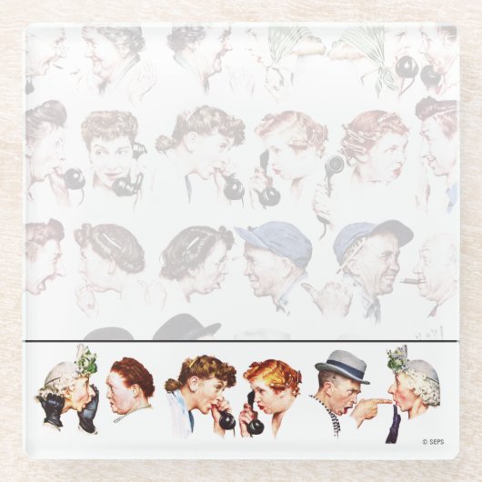 Keten van Gossip 4 Glazen Onderzetter (Voorkant)