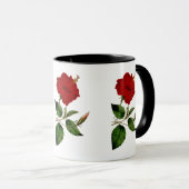 Ketmie rouge avec la tasse noire de sonnerie (Devant droit)