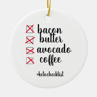 Keto Checklist Keramisch Ornament