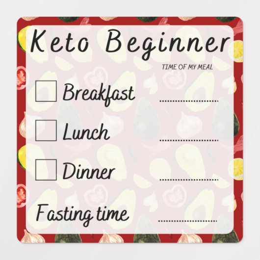 Keto Diet Beginner Recording Progress Stickers (Design 1)