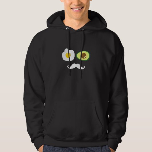 Keto Diet Enthusiast Egg Avocado  Cool Fat Hoodie (Voorkant)
