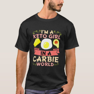 Keto Girl Ketosis Ketogene Diet Avocado Eienkaas T-shirt