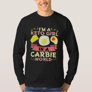 Keto Girl Ketosis Ketogene Diet Avocado Eienkaas T-shirt