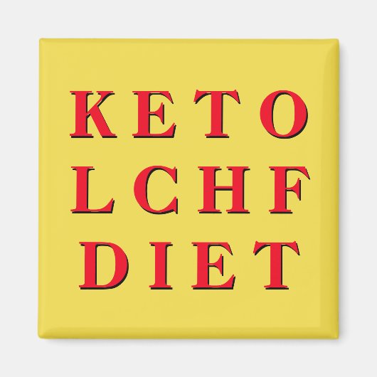 KETO LCHF DIET MAGNET MAGNEET (Voorkant)