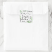 keto vierkante sticker (Tas)