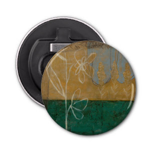 Ketsenschets met wilde bloemen en Planten Button Flesopener