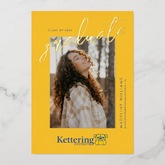 Kettering University Afstuderen Folie Uitnodiging