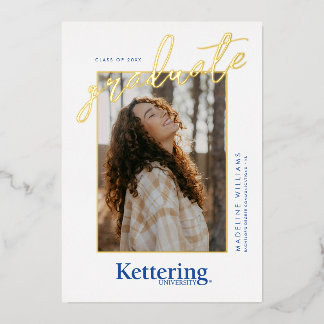 Kettering University Afstuderen Folie Uitnodiging