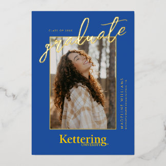 Kettering University Afstuderen Folie Uitnodiging