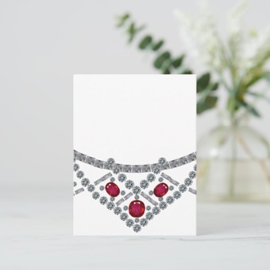 ketting Diamond Ruby uit 1950 Briefkaart (Staand voorkant)
