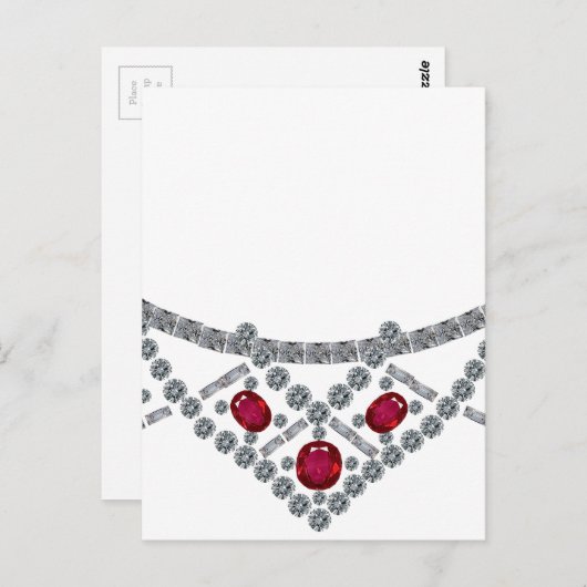 ketting Diamond Ruby uit 1950 Briefkaart (Voorkant / Achterkant)