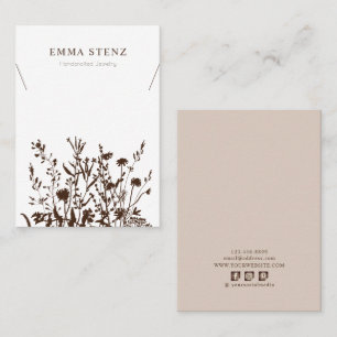 Ketting Display Card ・ Earthy Floral Social Media Visitekaartje