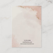 Ketting Display Card ・ Pastel Dusty Pink & Gold Visitekaartje (Achterkant)